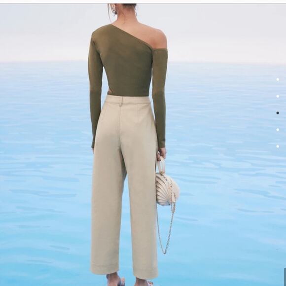 cult gaia topanga ivory wide leg oversized pockets cargo pants size medium - Picture 4 of 15